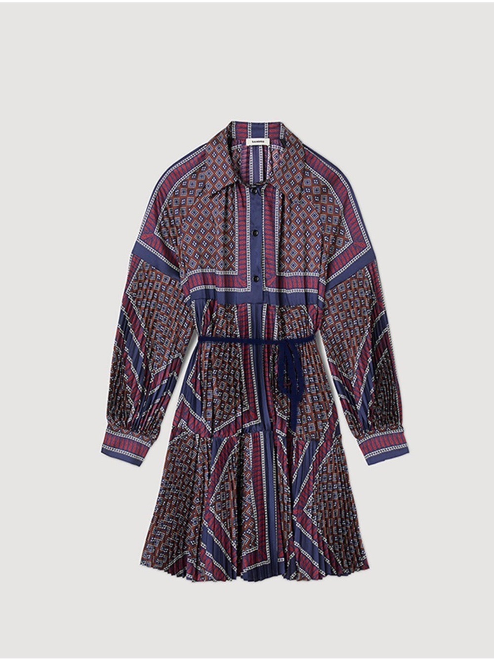 Sandro PLEATED SHIRT DRESS